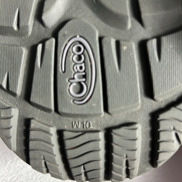 Chaco Updraft Ecotread Gray Wave Double Strap Toe Loop Sandals 10 - Picture 7 of 10